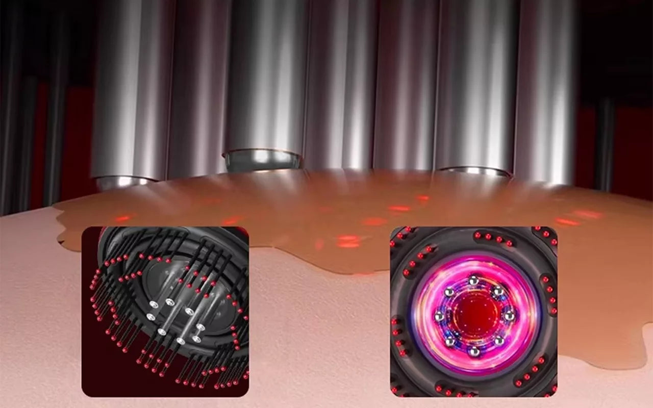 Roodlicht Hoofdhuid Borstel – Stimuleert Haargroei & Massage