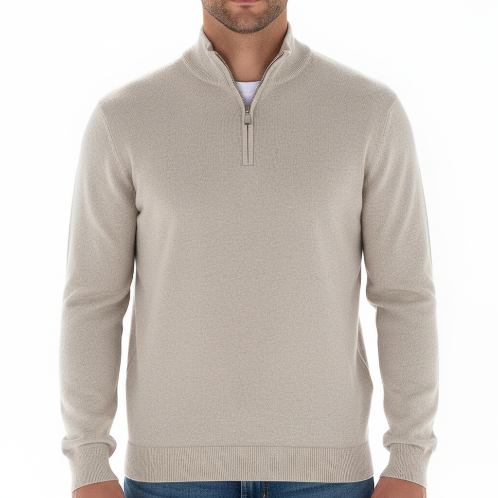 Comfortabele Merinowol Pullover met Rits voor Warmte en Stijl 9