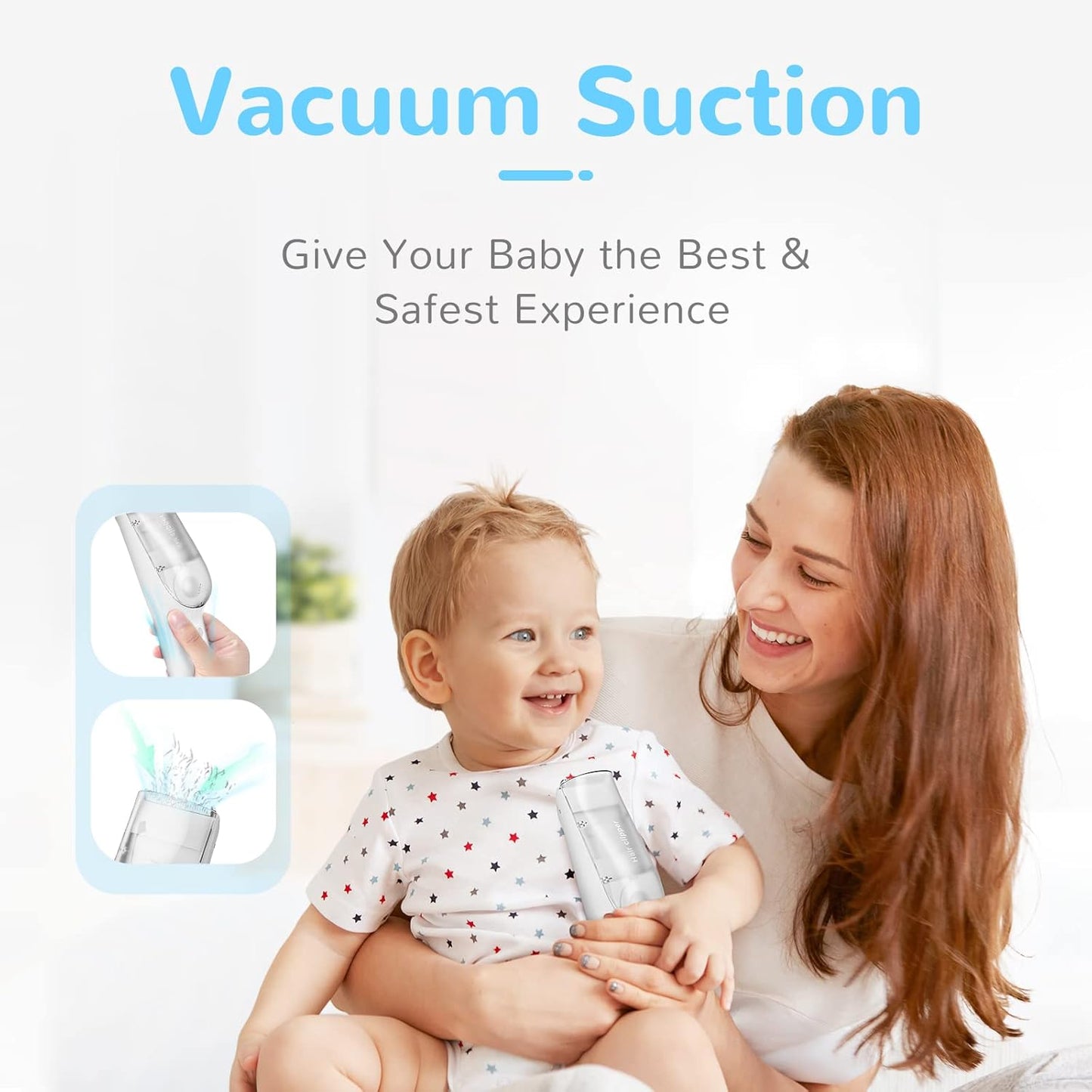 Draadloze Baby Tondeuse met Automatische Haaropzuiging