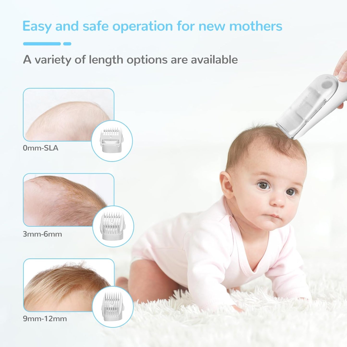Draadloze Baby Tondeuse met Automatische Haaropzuiging