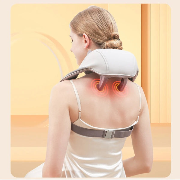 Draadloze Massageapparaat voor Nekontspanning met Warmte