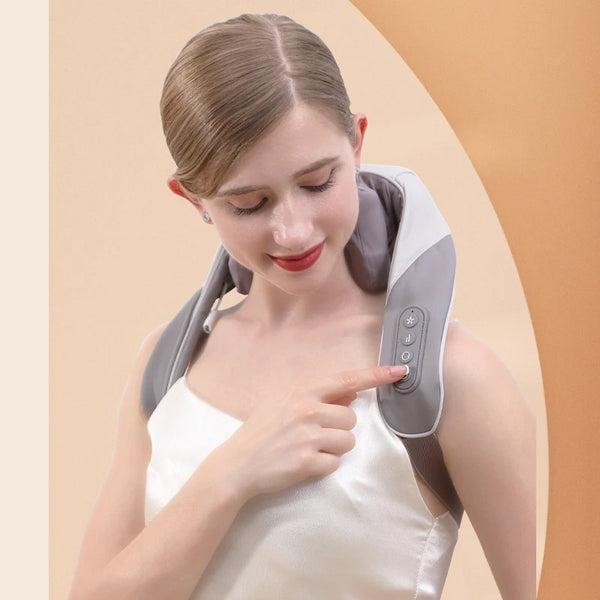 Draadloze Massageapparaat voor Nekontspanning met Warmte