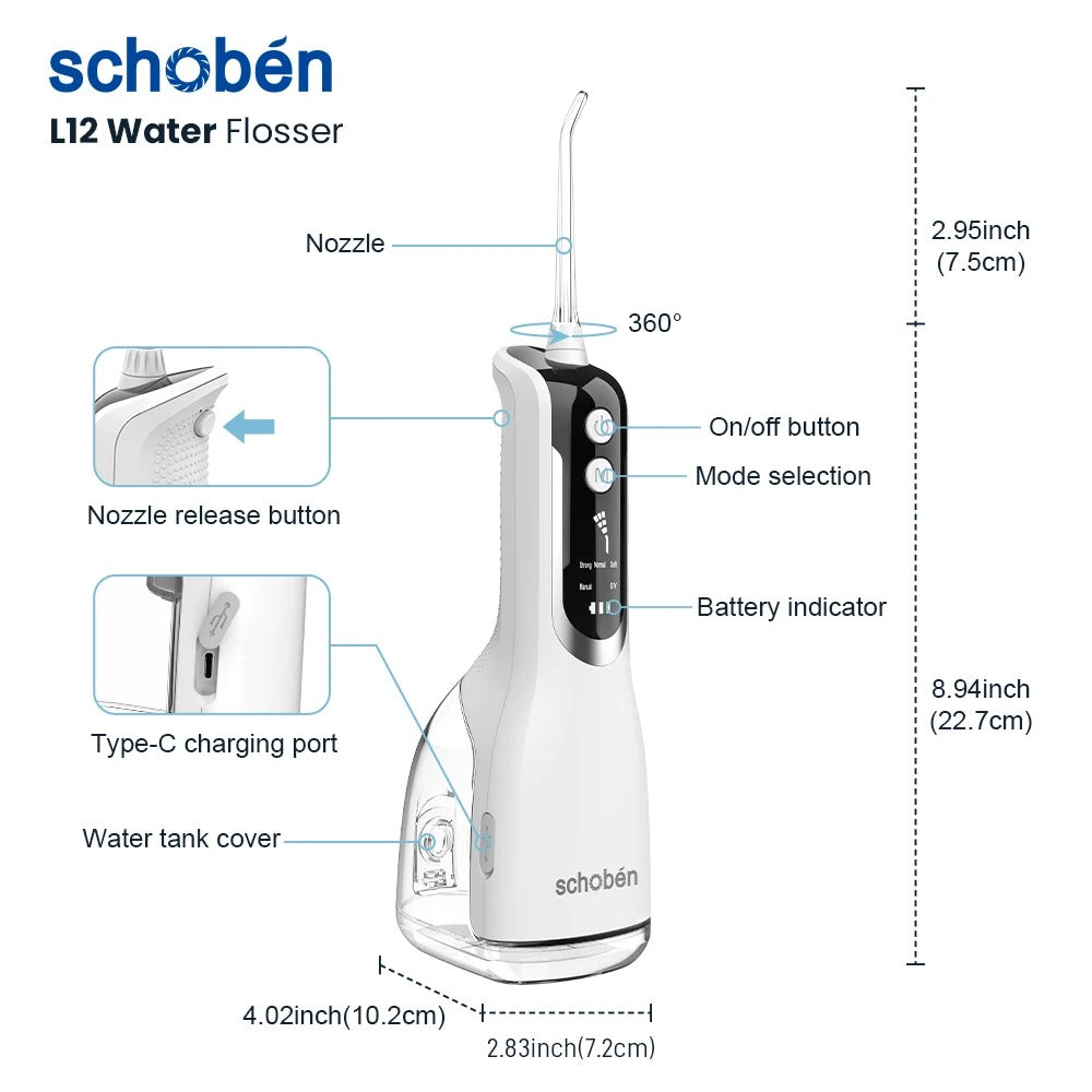 Draadloze Waterflosser voor Diepe Reiniging en Comfort