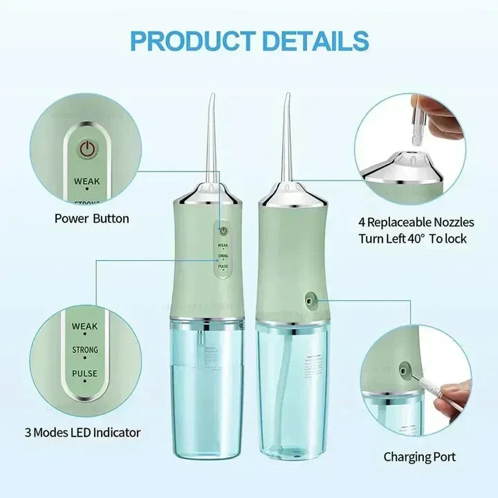 Draadloze Waterflosser voor Grondige Mondverzorging – Oplaadbaar en Handig