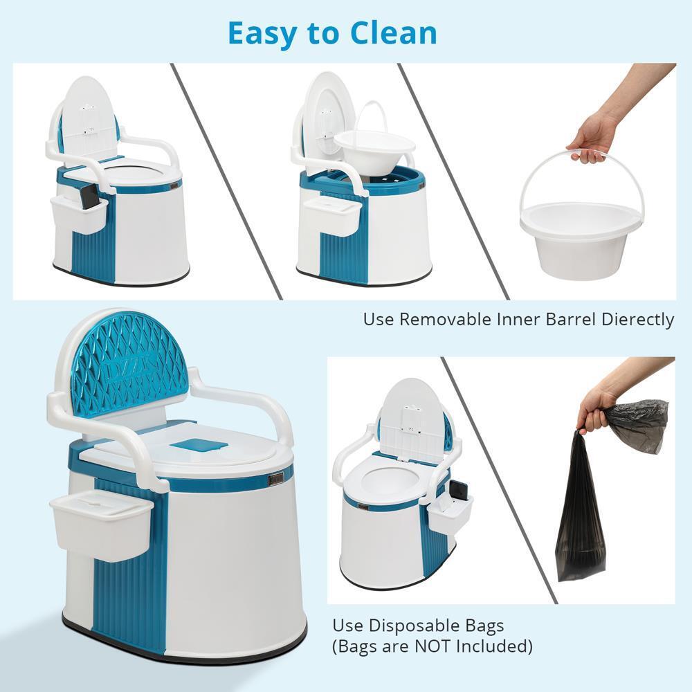 Draagbaar Toilet voor Comfort en Gemak – Lichtgewicht 5-Gallon Commode 5