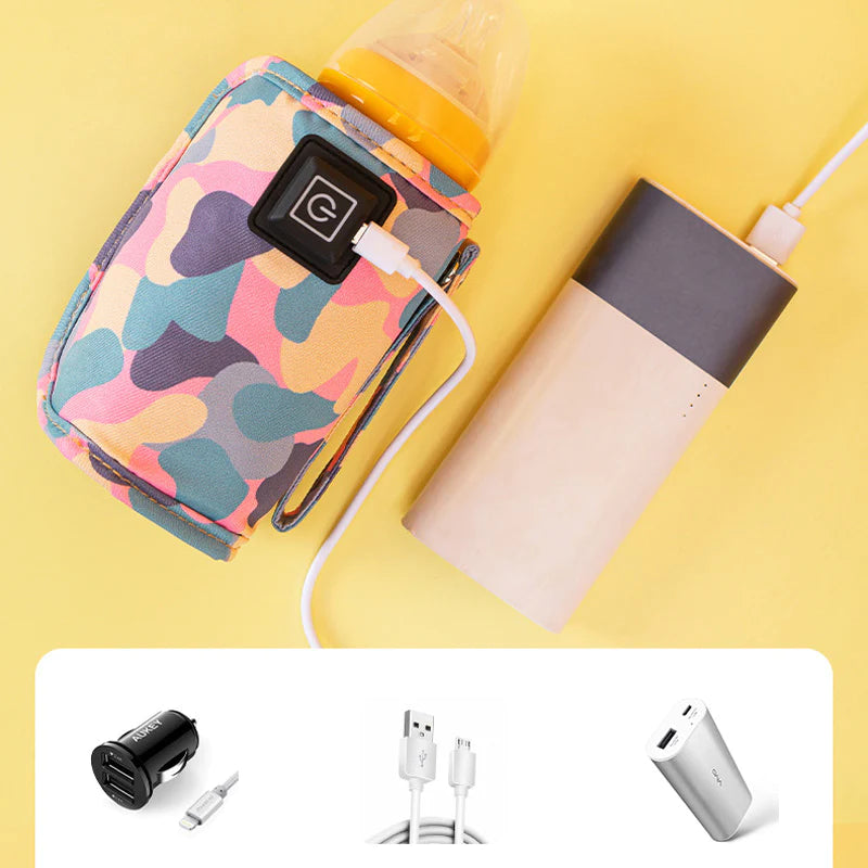 Draagbare Flesverwarmer Voor Onderweg Met USB Verwarming 4