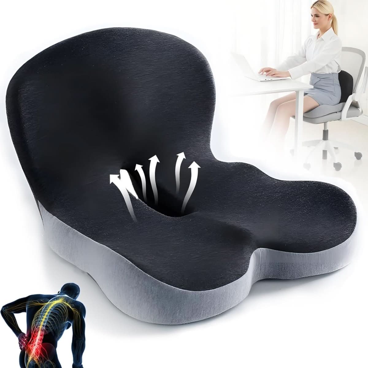 Ergonomisch Zitkussen voor Comfortabel Zitten en Ondersteuning 1