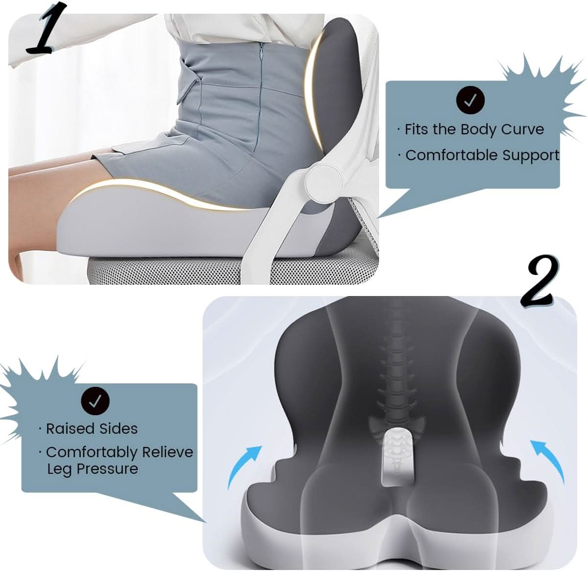 Ergonomisch Zitkussen voor Comfortabel Zitten en Ondersteuning 5