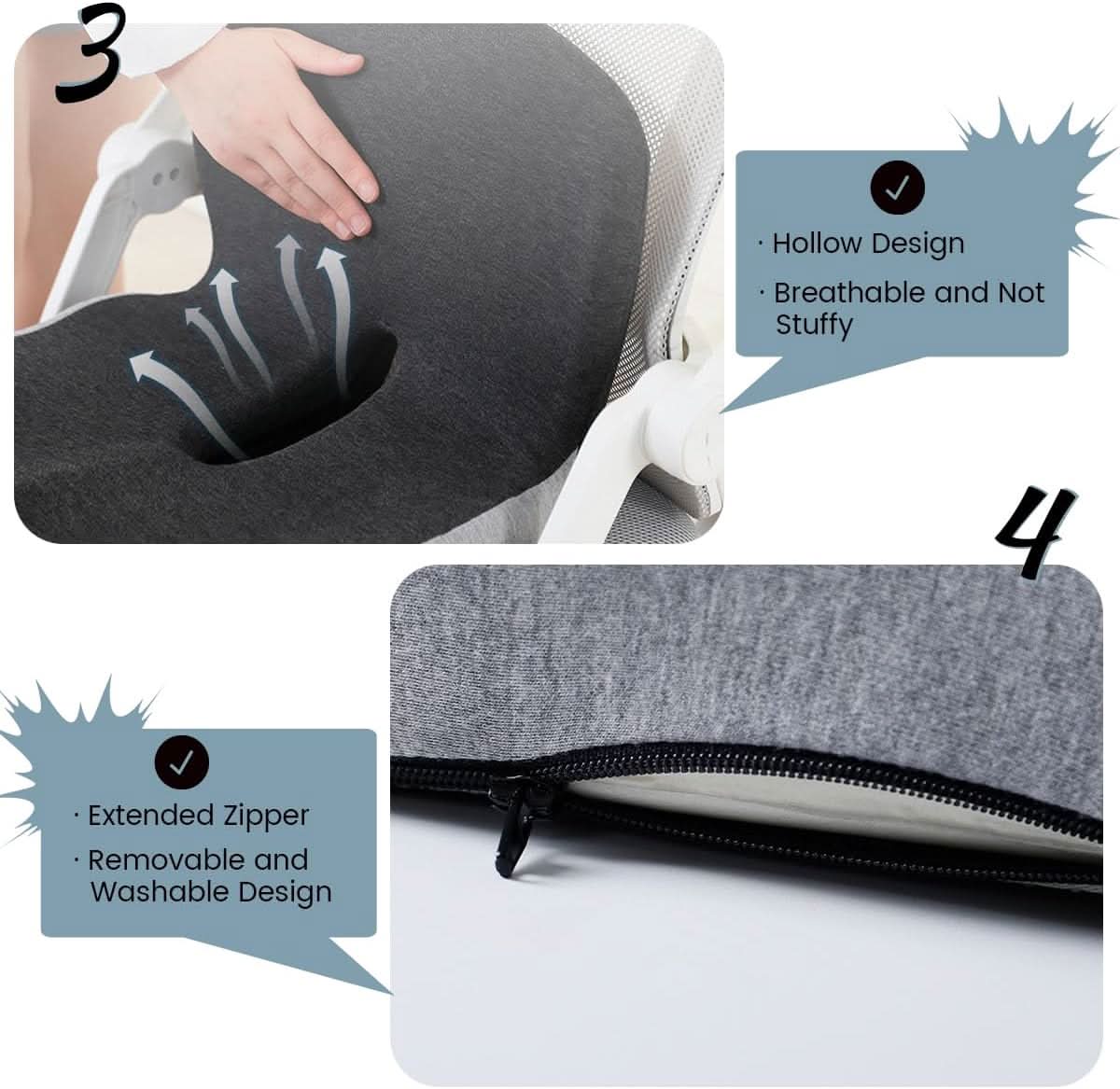 Ergonomisch Zitkussen voor Comfortabel Zitten en Ondersteuning 6