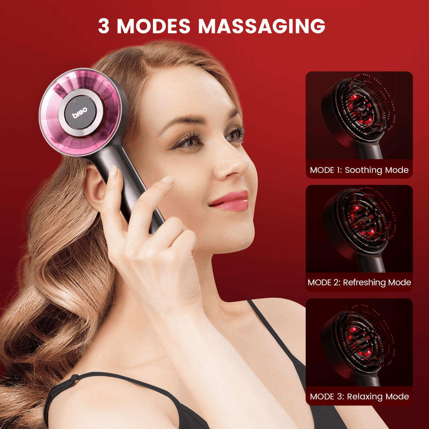 Hoofdmassager met Rode Lichttherapie voor Gezonde Hoofdhuid