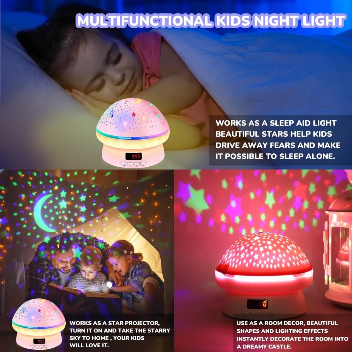 Magische Sterren Projector voor Slaap en Ontspanning – 16 Kleuren 4