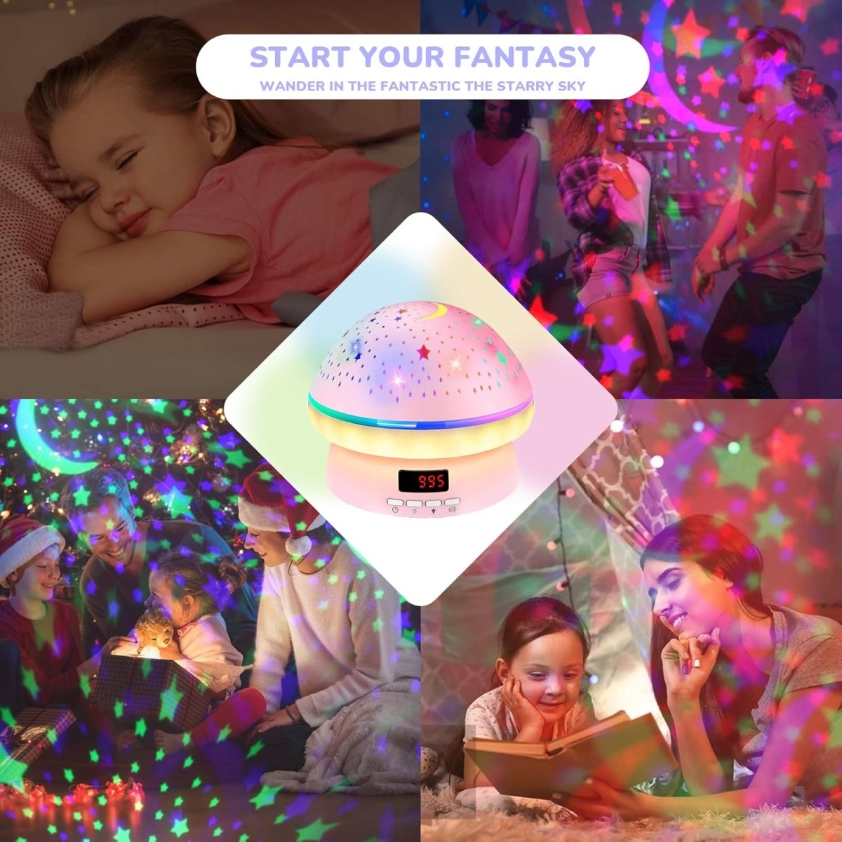 Magische Sterren Projector voor Slaap en Ontspanning – 16 Kleuren 7