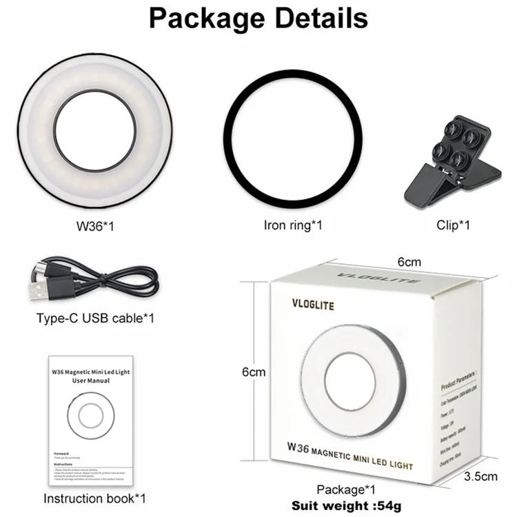 Oplaadbaar Magnetisch Telefoonlampje voor Perfecte Verlichting 3