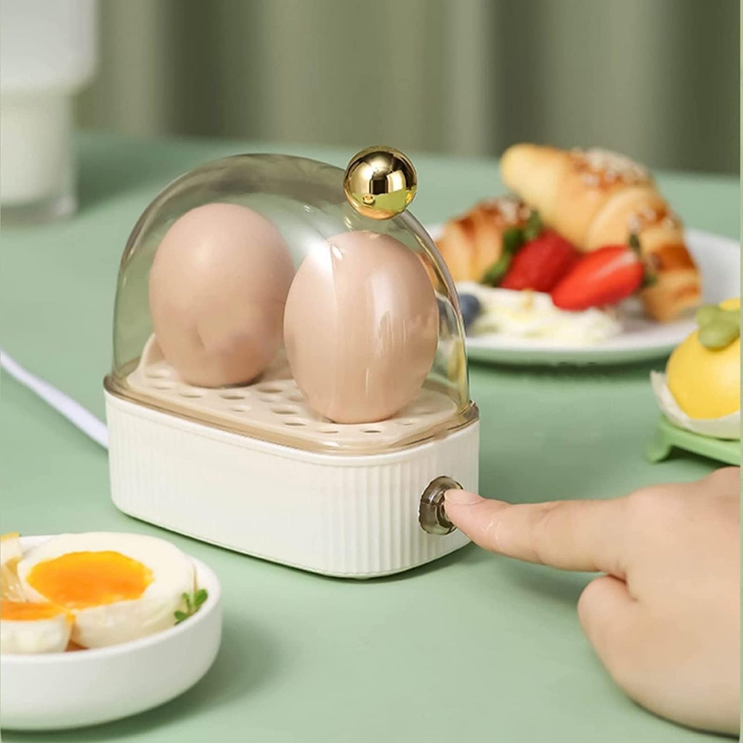 Perfect Gekookte Eieren met Automatische Eierkoker – Compact en Multifunctioneel 1