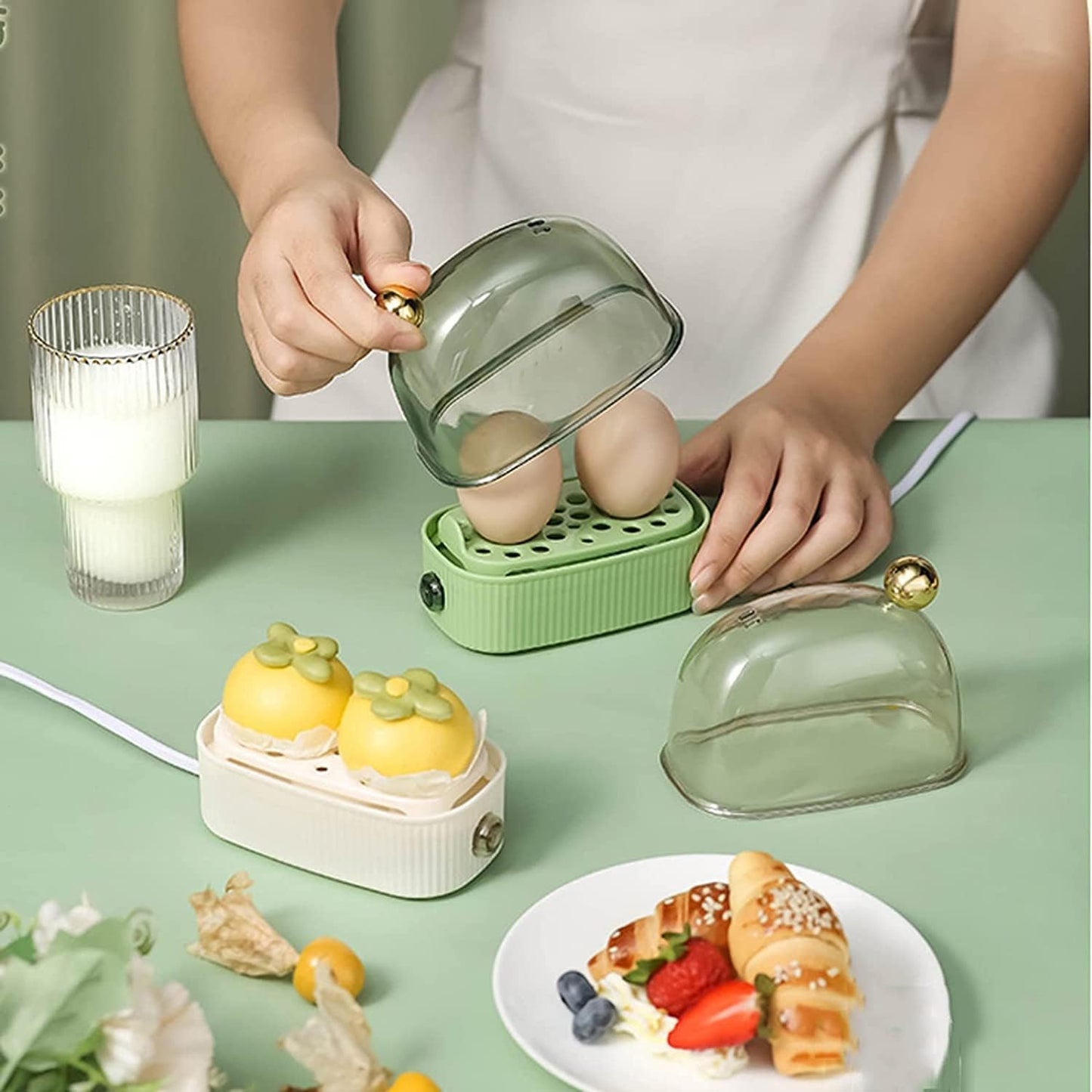 Perfect Gekookte Eieren met Automatische Eierkoker – Compact en Multifunctioneel 2