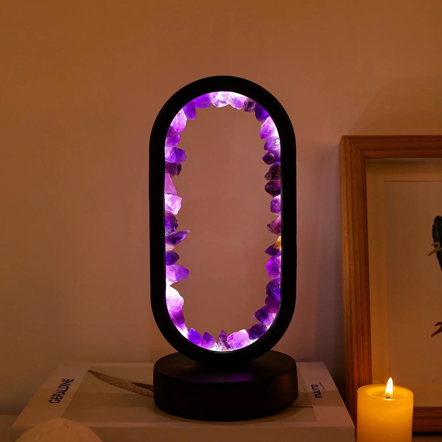 Rustgevende Amethist Lamp voor Ontspanning en Sfeer 6