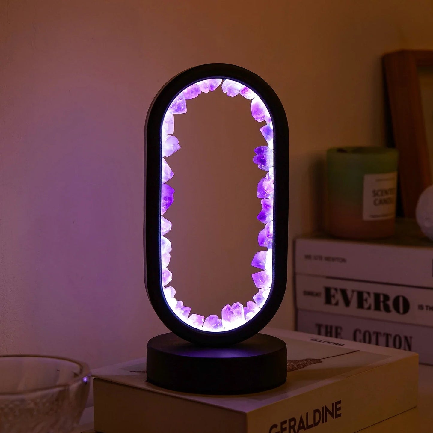 Rustgevende Amethist Lamp voor Ontspanning en Sfeer 7