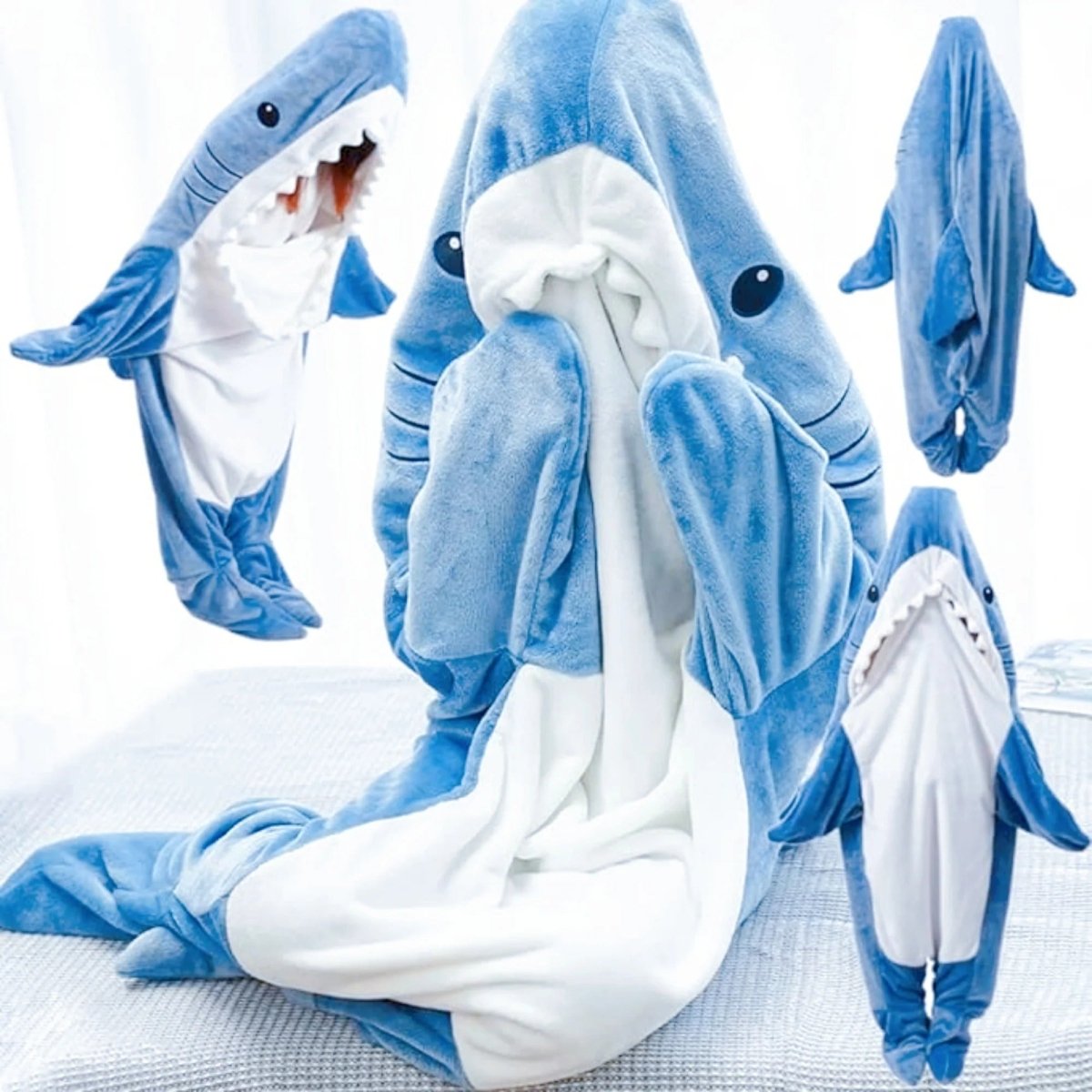 Ultieme Comfort Onesie voor Volwassenen met Zachte Haai Design 1