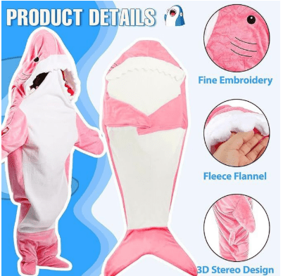 Ultieme Comfort Onesie voor Volwassenen met Zachte Haai Design 4