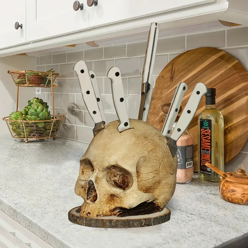 Unieke Messenhouder voor Macabere Keuken Decoratie – Handgemaakt 0