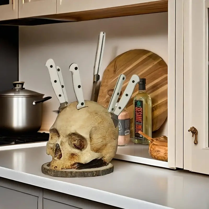 Unieke Messenhouder voor Macabere Keuken Decoratie – Handgemaakt 2