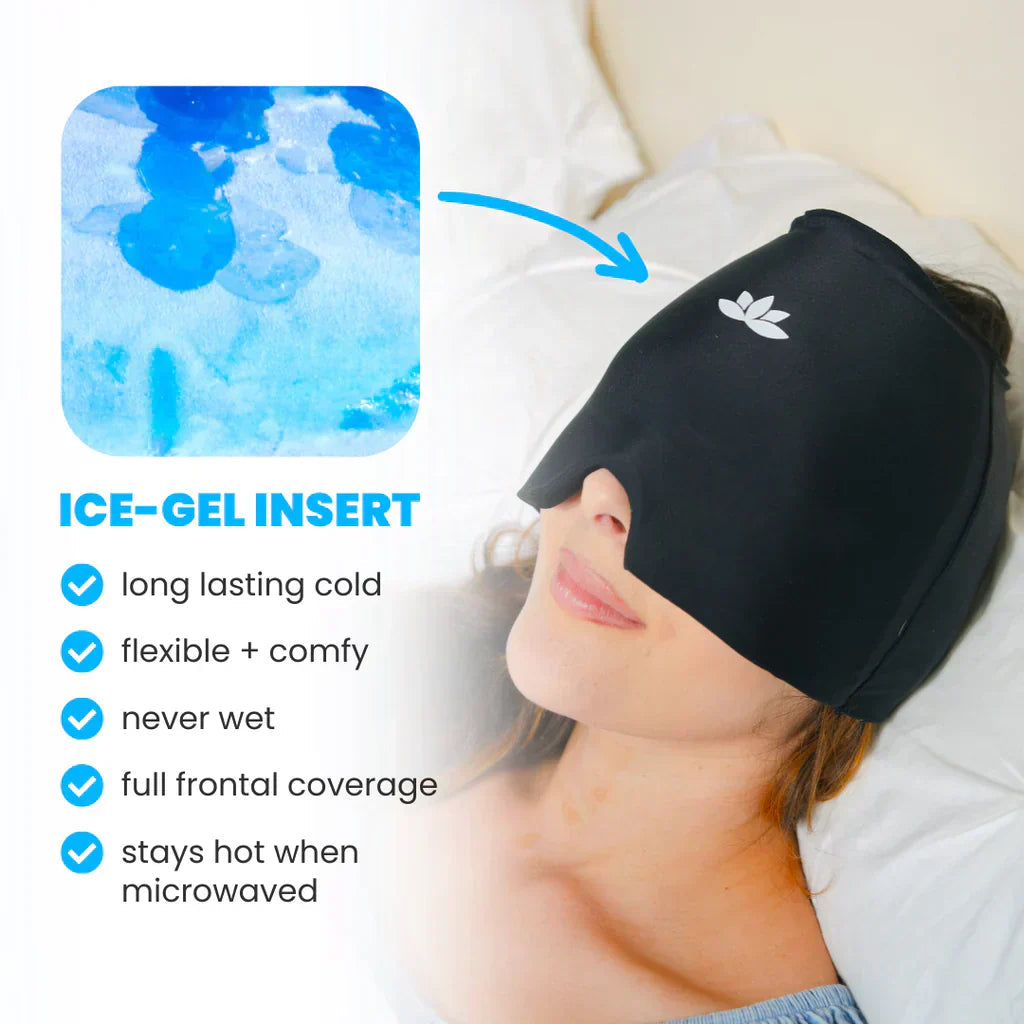 Verwarmd Koud Therapie Masker voor Hoofdpijnverlichting – Comfortabel Gel Masker