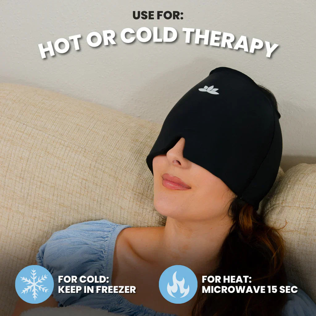 Verwarmd Koud Therapie Masker voor Hoofdpijnverlichting – Comfortabel Gel Masker