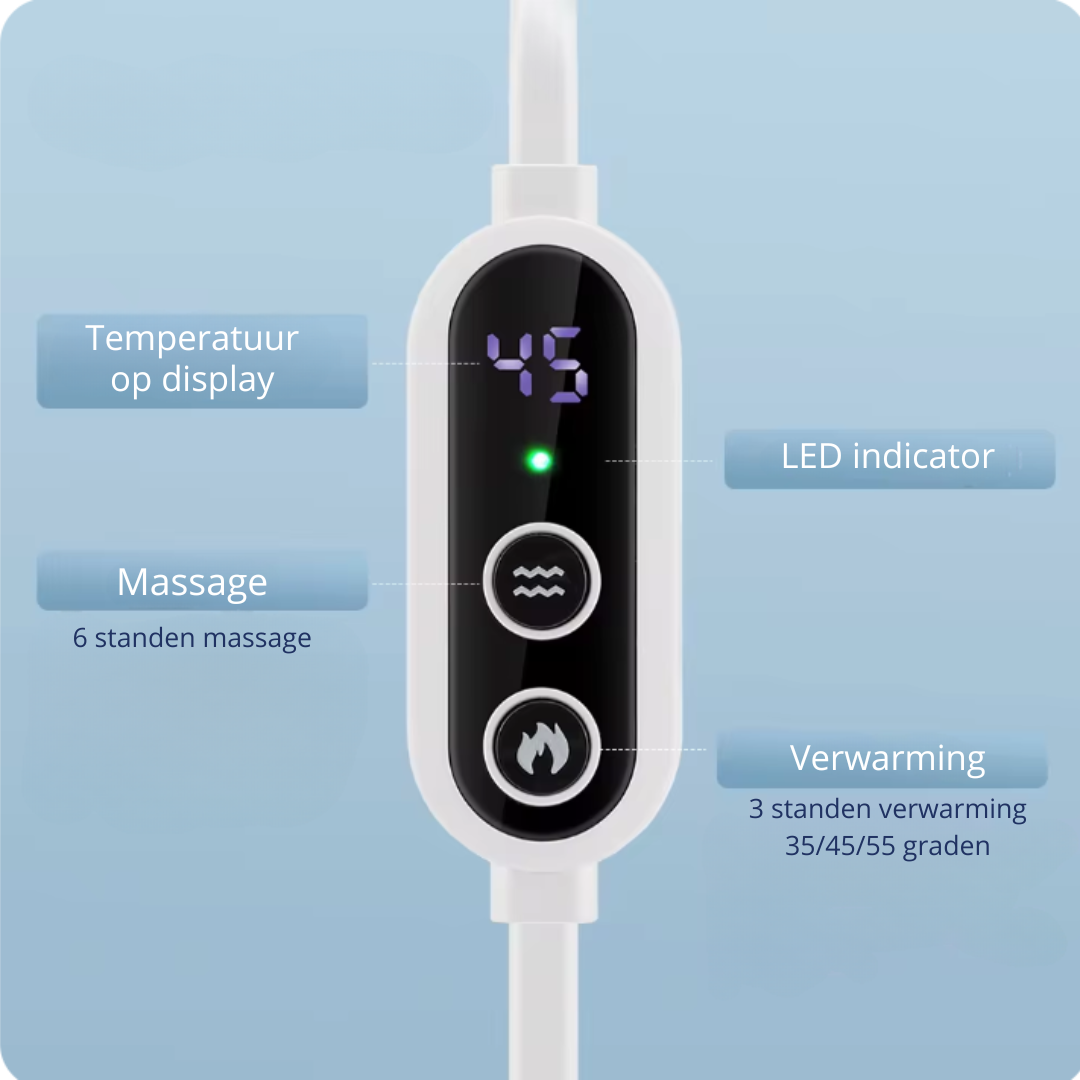 Verwarmde Oogmassager voor Diepe Ontspanning en Verlichting