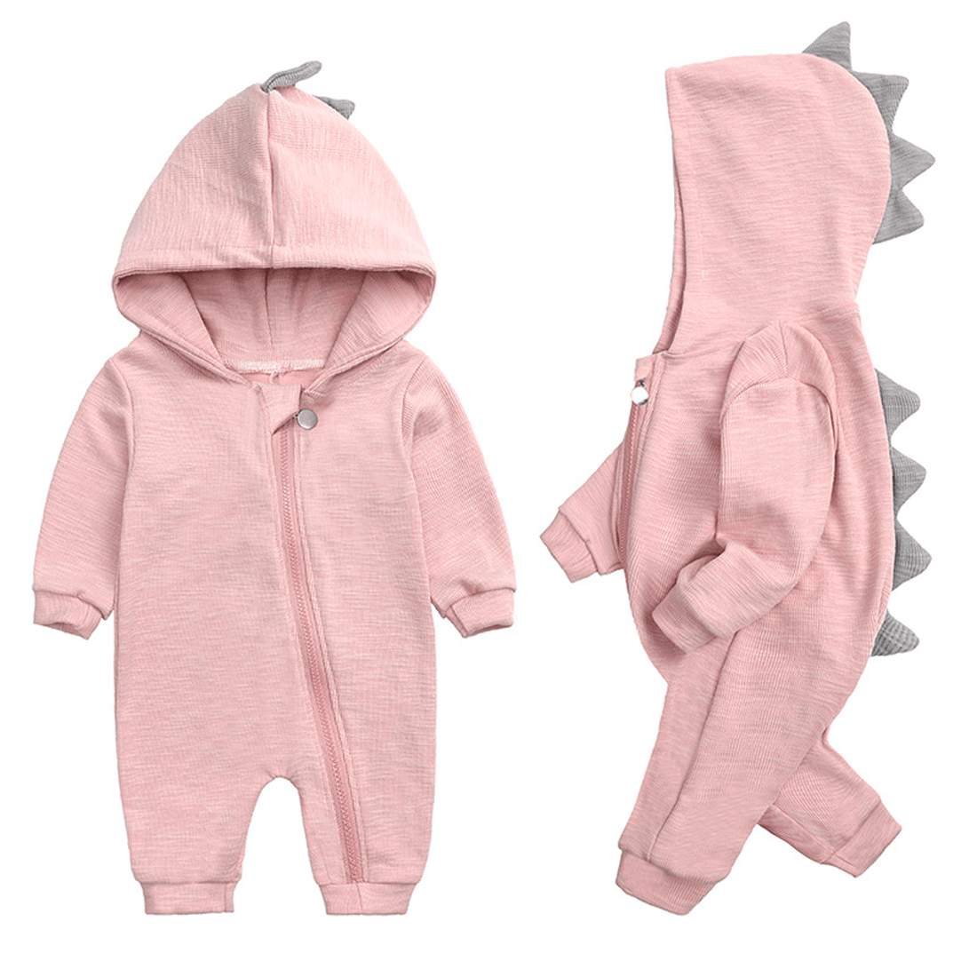 Zachte Dinosaurus Romper voor Baby's met Lange Mouw en Comfort 3