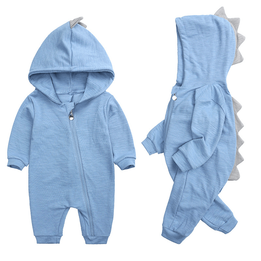 Zachte Dinosaurus Romper voor Baby's met Lange Mouw en Comfort 4