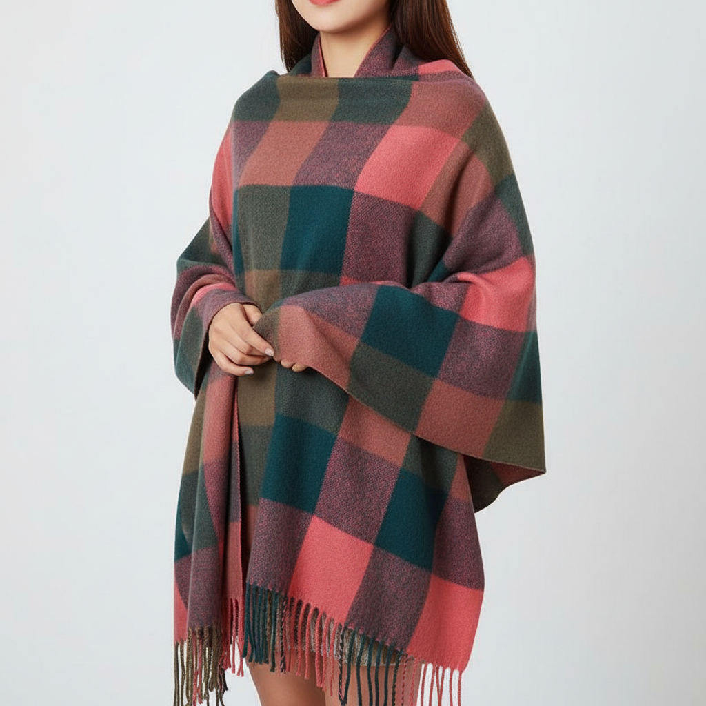 Zachte Sjaal Dames voor Stijlvolle Warmte – Trendy Ruitpatroon 15