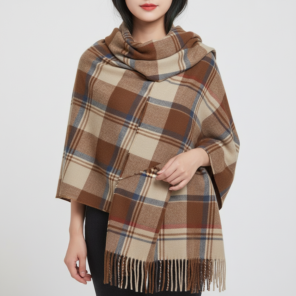 Zachte Sjaal Dames voor Stijlvolle Warmte – Trendy Ruitpatroon 9