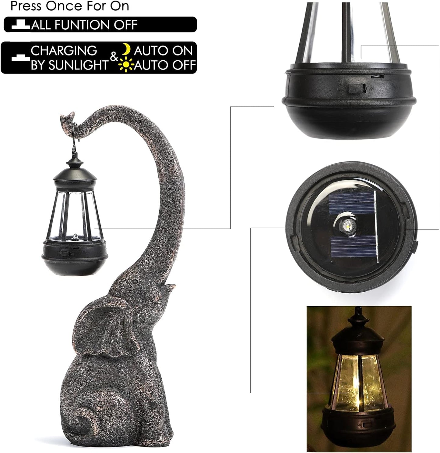Zonne-energie Tuinlamp voor Magische Verlichting en Sfeer 6