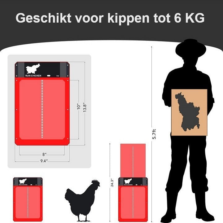 Automatische Deur voor Kippen met Weerbestendige Lichtsensor 7