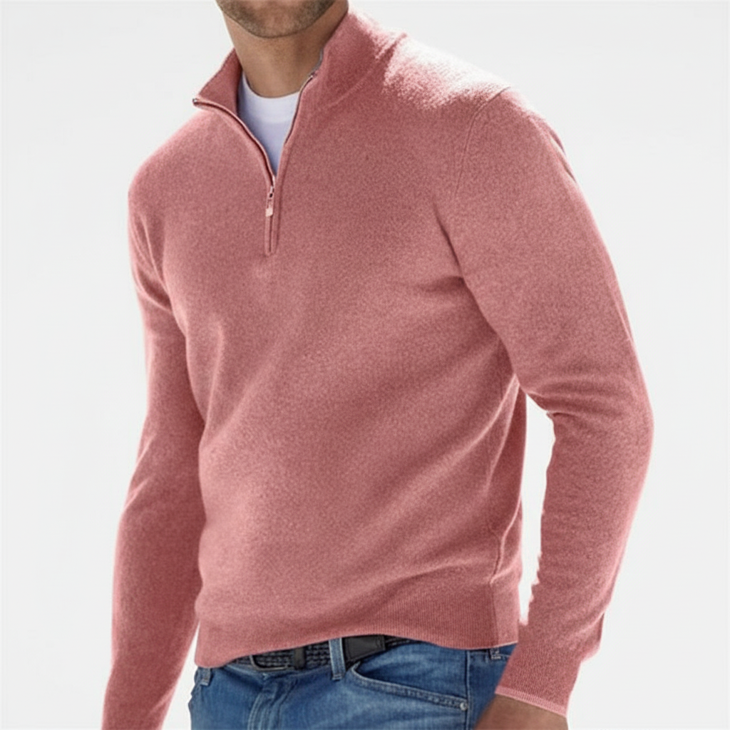 Comfortabele Merinowol Pullover met Rits voor Warmte en Stijl 0