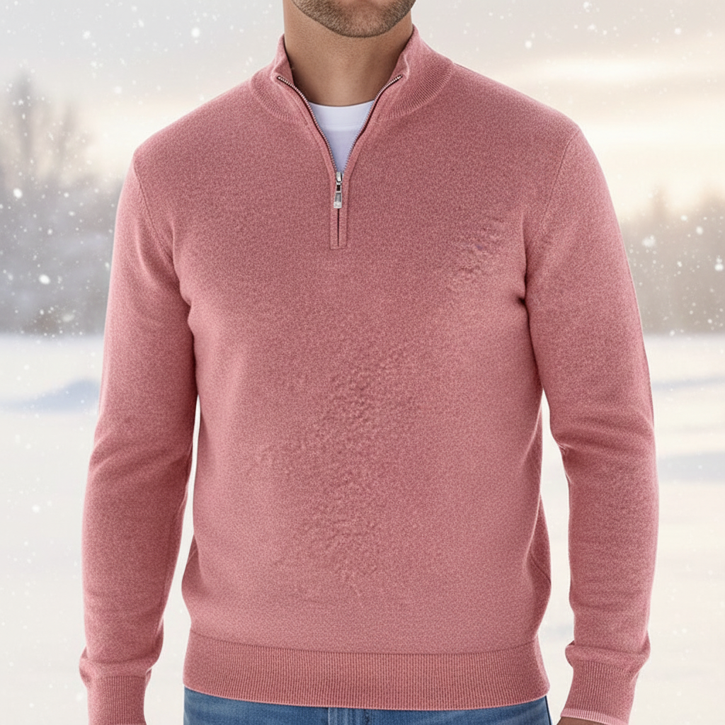Comfortabele Merinowol Pullover met Rits voor Warmte en Stijl 1