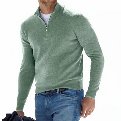 Comfortabele Merinowol Pullover met Rits voor Warmte en Stijl 4