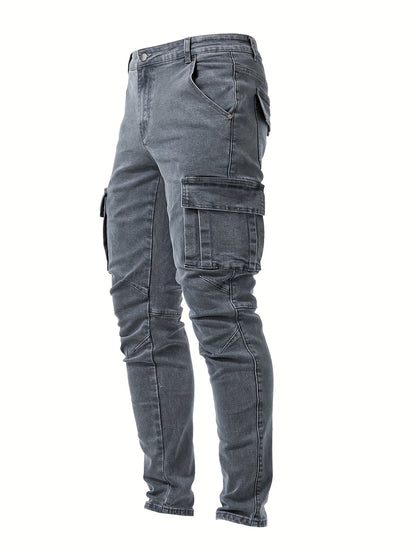 Comfortabele Slim Fit Cargo Jeans voor Dames met Multi-Pockets 3