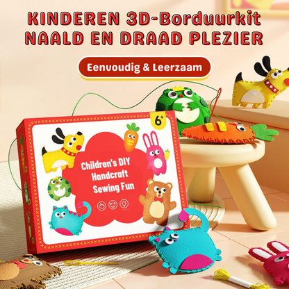 Creatieve Borduurset voor Kinderen - Stimuleer Fantasie en Motoriek 1