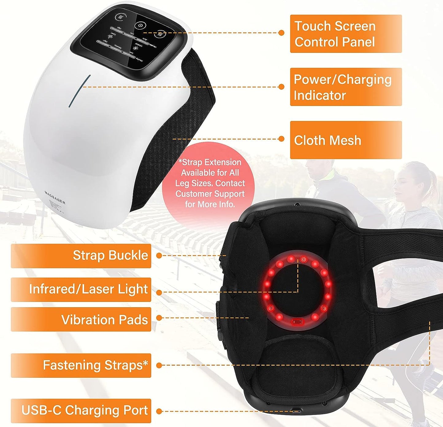 Diepe Verlichting Knie Massager voor Ontspanning en Comfort