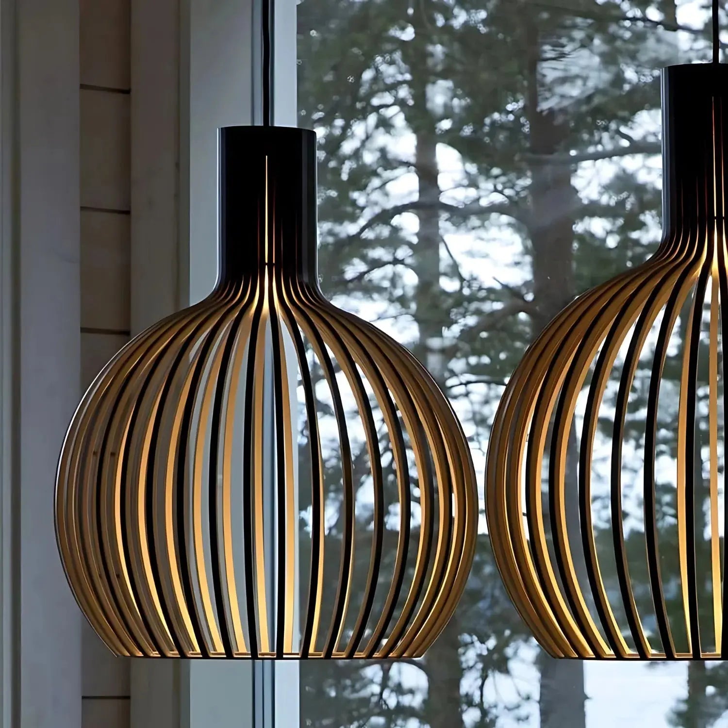 Dimbare Hanglamp voor Gezellige Woonkamer Verlichting – Houten Design 1