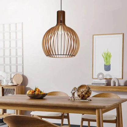 Dimbare Hanglamp voor Gezellige Woonkamer Verlichting – Houten Design 3