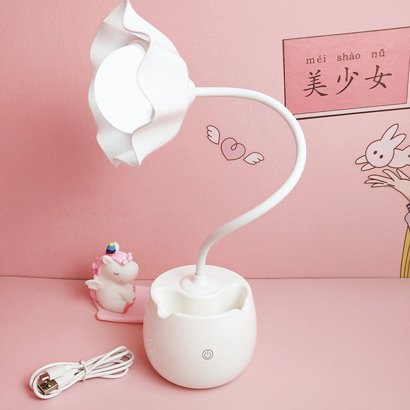 Dimbare Kawaii Bureaulamp met Aanraakbediening – Flexibele Zwanenhals 2