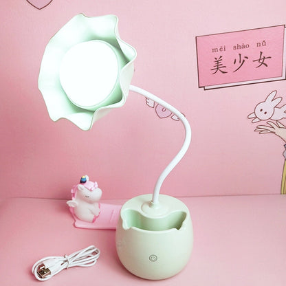 Dimbare Kawaii Bureaulamp met Aanraakbediening – Flexibele Zwanenhals 4