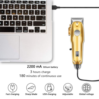 Draadloze Haartrimmer Set voor Professionele Verzorging – 3-in-1 Kit
