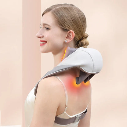 Draadloze Massageapparaat voor Nekontspanning met Warmte
