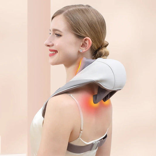 Draadloze Massageapparaat voor Nekontspanning met Warmte