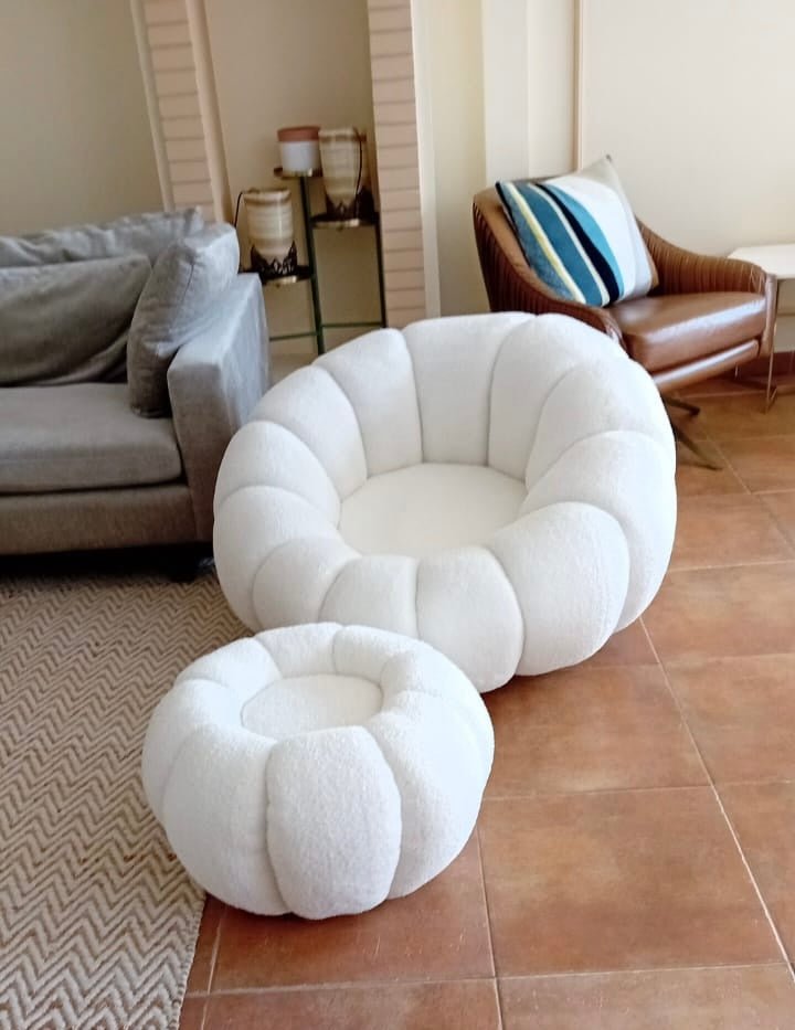 Ergonomische Accentstoel voor Ontspanning met Knusse Vulling 4