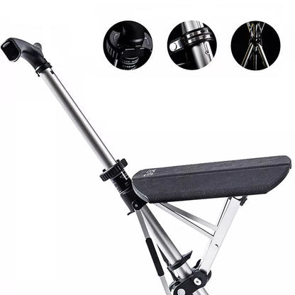 Ergonomische Wandelstok met Zitfunctie voor Comfortabel Rusten