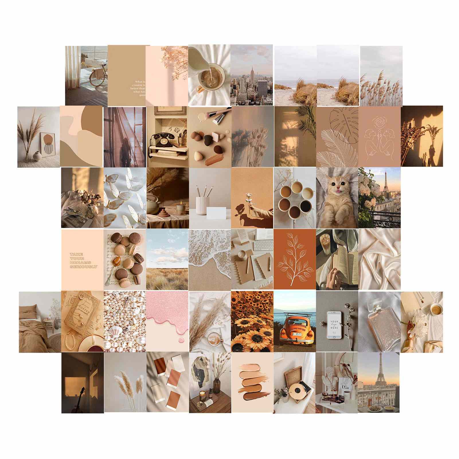 Esthetische Wanddecoratie Collage Kit voor Een Warm Interieur 0
